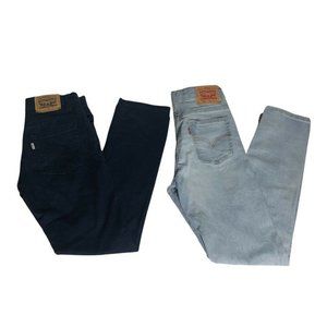Lot of 2 Levi's Jeans 502 Regular Taper 511 Slim Boy’s Size 14 Reg 27 x 27